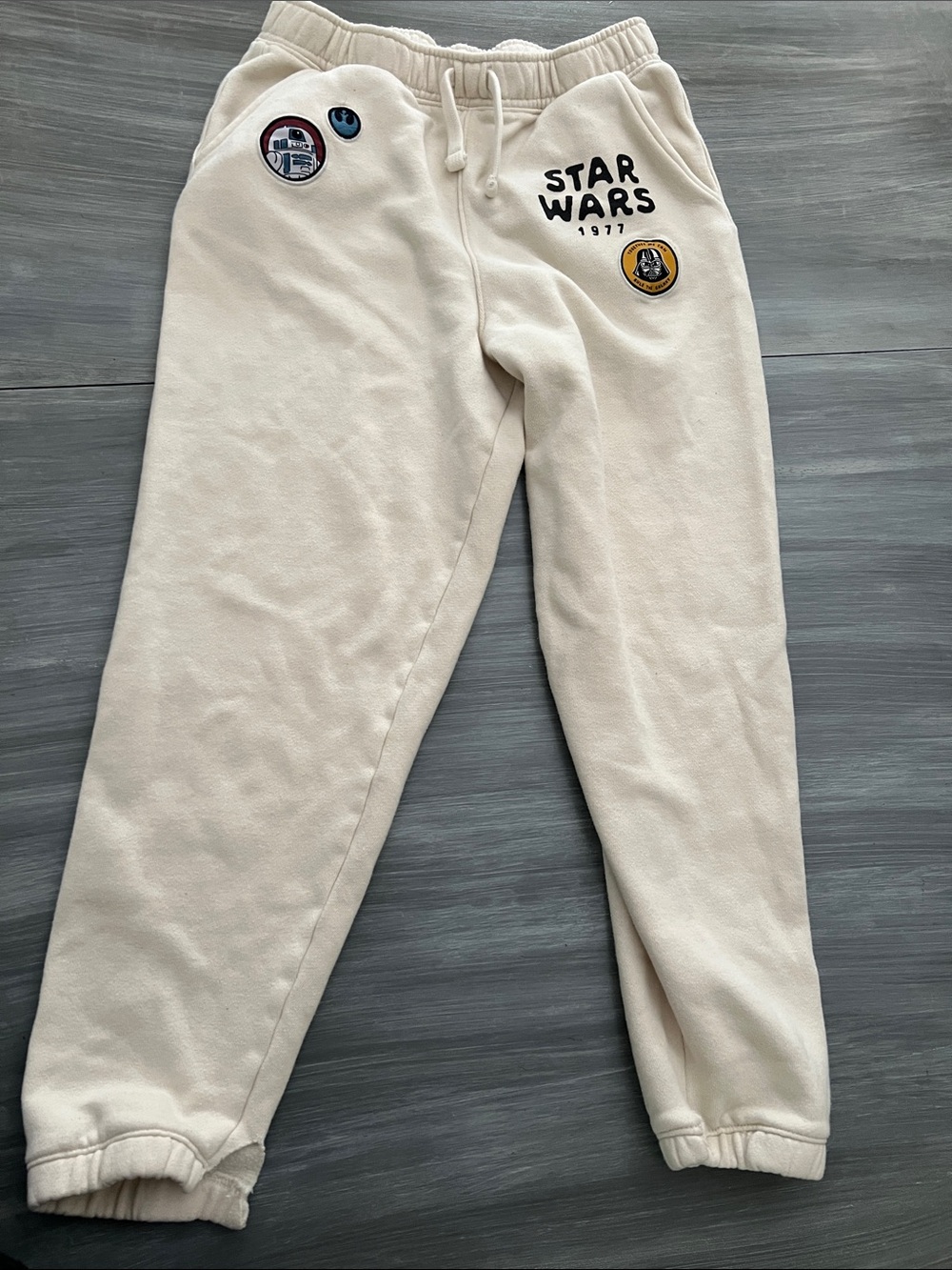 Star Wars Cream Kids Jogger Sweatpants with Patches